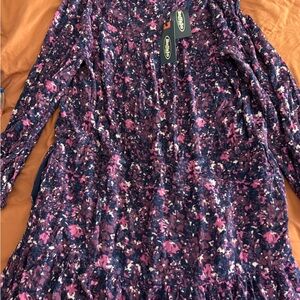 Buffalo David Bitton Purple and Pink Button-Up Blouse